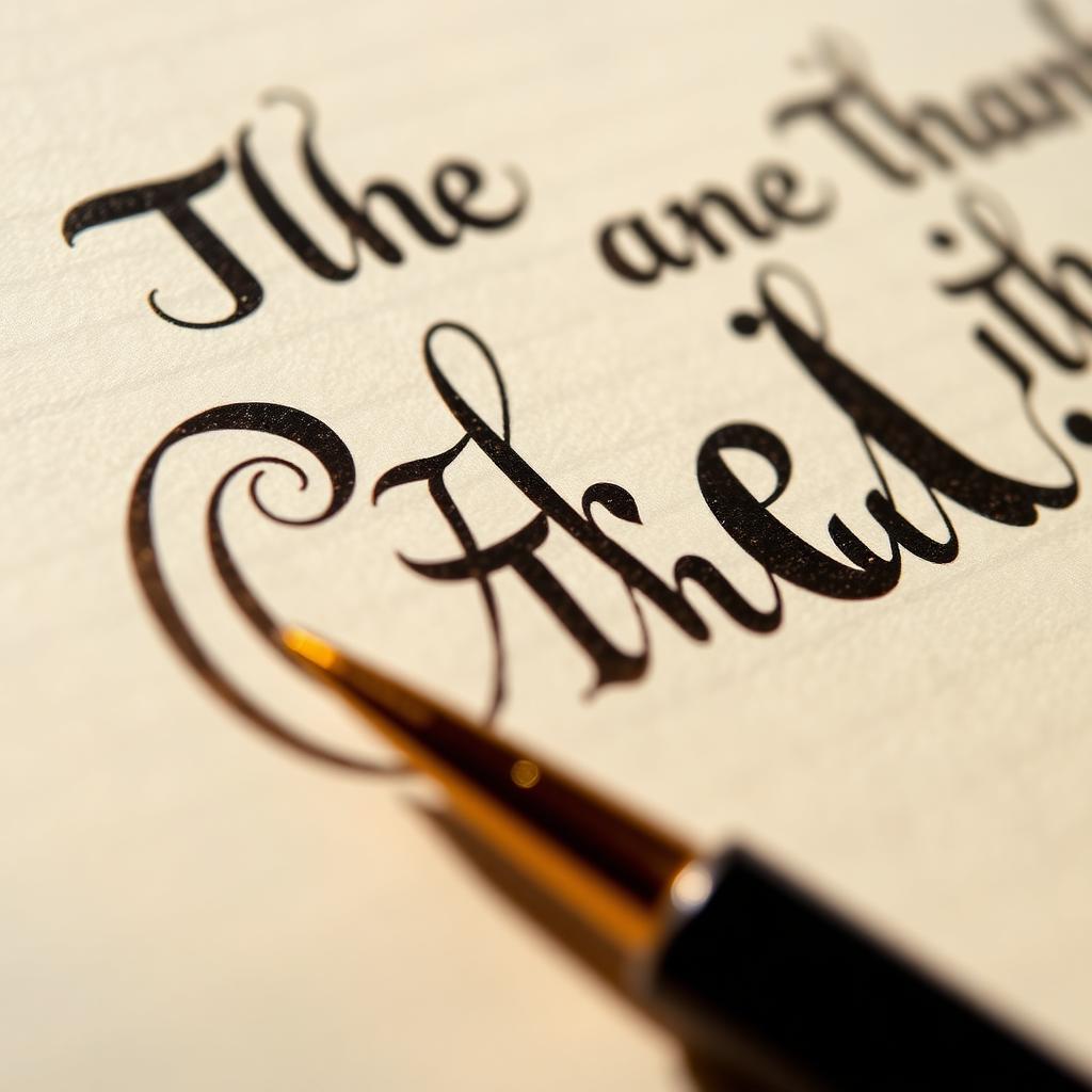 Calligrafia italica in inchiostro nero su carta invecchiata